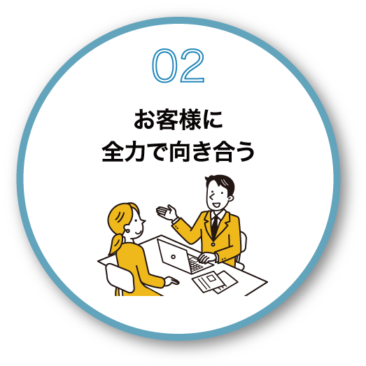 お客様に全力で向き合う